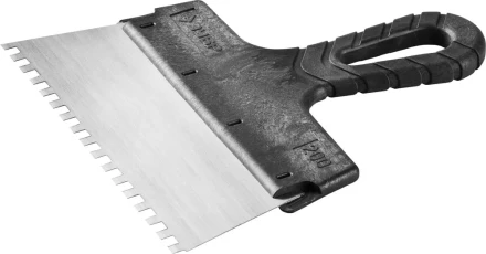 Шпатель ЗУБР &quot;СТАНДАРТ&quot; фасадный, стальное полотно, 200мм, зуб 6х6 10053-20 купить в Тобольске