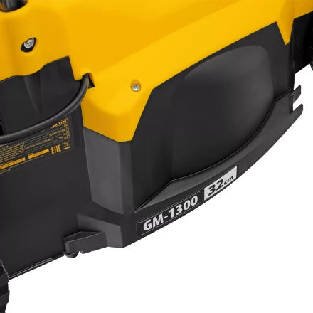 Газонокосилка электрическая GM-1300, 1300 Вт, шир. 32 см, 5 уров., травосб. 35 л Denzel 96627 купить в Тобольске