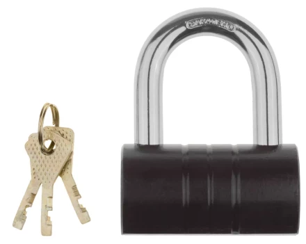 Замок ЗУБР &quot;МАСТЕР&quot; навесной, повышенной защищенности, дисковый механизм секрета, ключ 7 &quot;пинов&quot;, 82 x 46 мм 3720-21_z01 купить в Тобольске