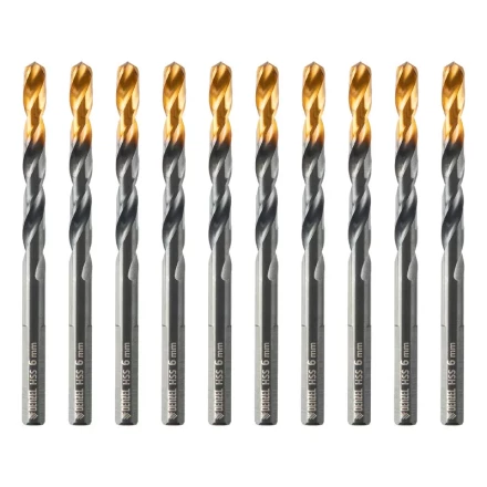 Сверло по металлу Denzel, 6 мм, HSS-Tin, Golden Tip, 10 шт. 717215 купить в Тобольске