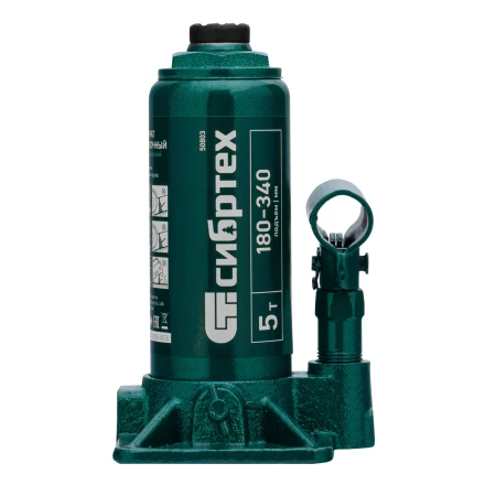 Домкрат гидравлический бутылочный Сибртех 50803, 5 т, 180-340 мм купить в Тобольске