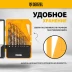 Набор сверл по металлу Denzel 723001, 1-10 мм, Р6М5-TiN, Golden Tip, 10 шт купить в Тобольске