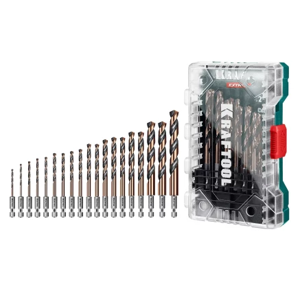 Набор сверл по металлу, хвостовик НЕХ-1/4, сталь М35-Со5% 29652-H19 купить в Тобольске