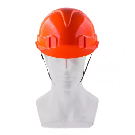 Каска защитная с храповым механизмом Европласт оранжевая Россия Сибртех 89108 купить в Тобольске