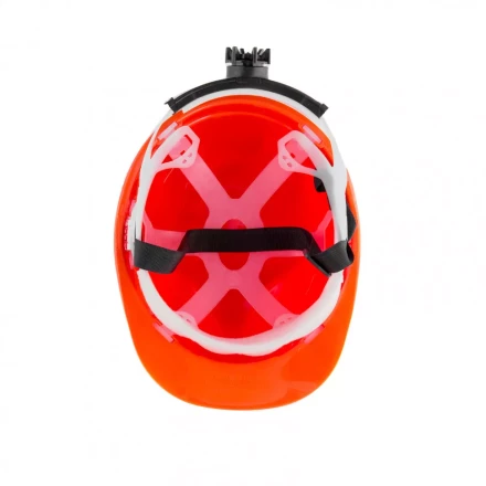 Каска защитная с храповым механизмом Европласт оранжевая Россия Сибртех 89108 купить в Тобольске