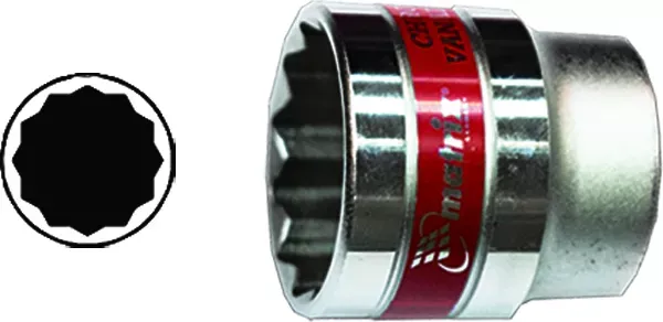 Головка торцевая 10 мм 12-гранная CrV,под квадрат 1/2" хромированная  MATRIX MASTER 13680 купить в Тобольске