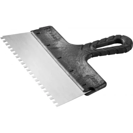 Шпатель ЗУБР &quot;СТАНДАРТ&quot; фасадный, стальное полотно, 250мм, зуб 6х6 10053-25 купить в Тобольске