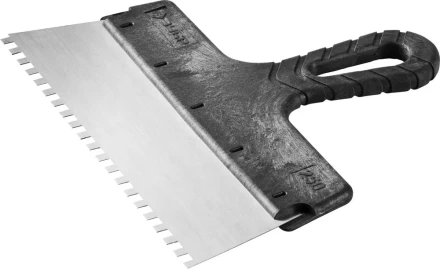 Шпатель ЗУБР &quot;СТАНДАРТ&quot; фасадный, стальное полотно, 250мм, зуб 6х6 10053-25 купить в Тобольске