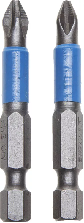 Биты STAYER "PROFI", хвостовик E 1/4", PH №2, 50мм, 2 шт 26203-2-50-02 купить в Тобольске