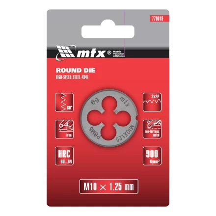 Плашка Matrix М10 х 1.25 мм, Р6М5, 770919 купить в Тобольске