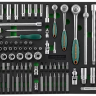 Набор головок торцевых 1/4" 3/8" 1/2"DR 81предмет вставок бит-40предметов EVAложемент Jonnesway S04H45121SV 49275 купить в Тобольске