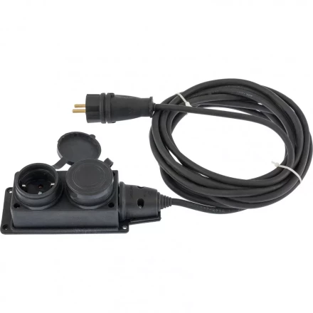 Удлинитель электрический силовой 10 м 2 розетки КГ 3 х 1,5 мм 16 А тип УХЗ-16 Россия Denzel 96020 купить в Тобольске