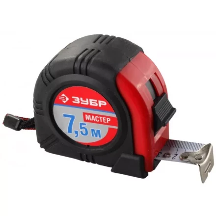 Рулетка ЗУБР &quot;МАСТЕР&quot;, обрезиненный корпус, 7,5мх25мм 34055-08-25_z01 купить в Тобольске