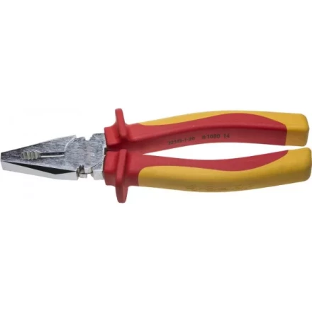 Плоскогубцы ЗУБР &quot;ПРОФЕССИОНАЛ&quot; &quot;ПРОФИЭЛЕКТРИК&quot;, диэлектрические комбинированные, двухкомп рукоятка,  до ~1000В, 200мм 22145-1-20 купить в Тобольске