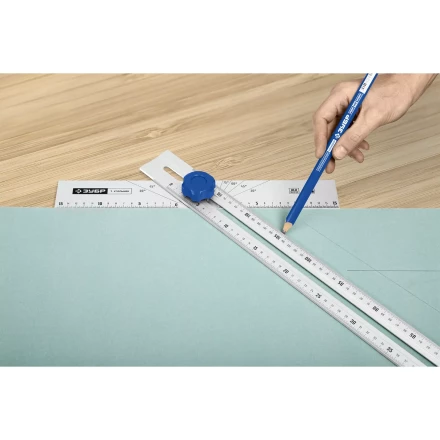 ЗУБР Т-угольник алюминиевый с подвижной направляющей, Профессионал (34389) купить в Тобольске