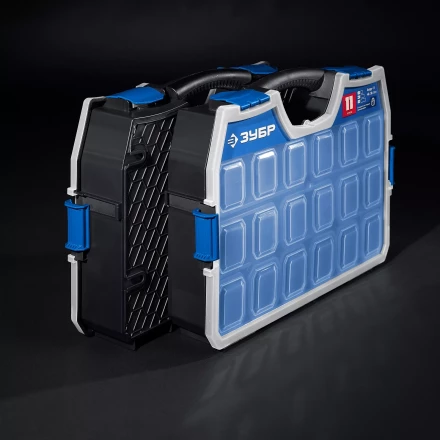 ЗУБР АМУР-11, 462 х 365 х 92 мм, Пластиковый органайзер со съемными лотками (38042-11) купить в Тобольске