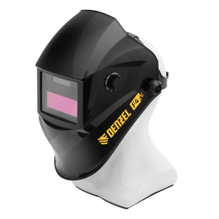 Щиток защитный лицевой (маска сварщика) F4, см. окно 90х35, DIN 9-13// Denzel 89715 купить в Тобольске