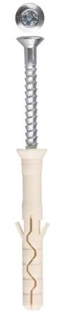 Дюбель-гвоздь ЗУБР &quot;ПРОФЕССИОНАЛ&quot; нейлоновый, потайный бортик, 8 x 60 мм, 60 шт 4-301375-08-060 купить в Тобольске