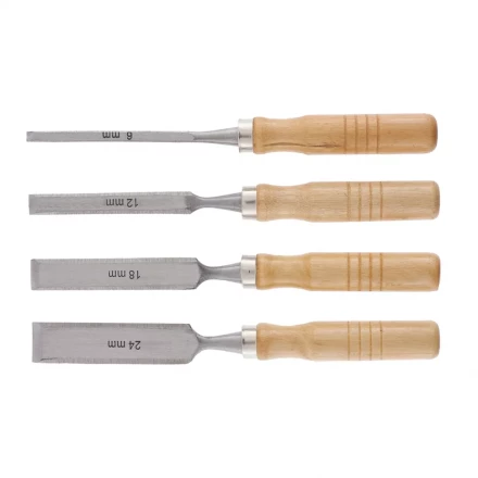 Набор стамесок 6-12-18-24 мм плоские деревянные рукоятки SPARTA 243965 купить в Тобольске