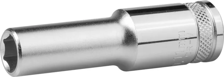 Торцовая головка KRAFTOOL "INDUSTRIE QUALITAT", удлиненная, Cr-V, FLANK, хромосатинированная, 1/2", 10 мм 27807-10_z01 купить в Тобольске