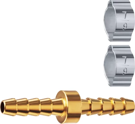 ЗУБР елочка-елочка, 6 мм с обжимными хомутами, штуцер соединительный, Профессионал (64925-06) купить в Тобольске