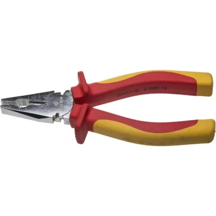 Плоскогубцы ЗУБР &quot;ПРОФЕССИОНАЛ&quot; &quot;ПРОФИЭЛЕКТРИК&quot;, диэлектрические комбинированные, двухкомп рукоятка, до ~1000В, 160мм 22145-1-16 купить в Тобольске