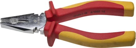 Плоскогубцы ЗУБР &quot;ПРОФЕССИОНАЛ&quot; &quot;ПРОФИЭЛЕКТРИК&quot;, диэлектрические комбинированные, двухкомп рукоятка, до ~1000В, 160мм 22145-1-16 купить в Тобольске