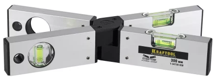 Уровень KRAFTOOL &quot;PRO&quot; &quot;MASS Level&quot;, раскладной, 3 ампулы, 300мм 1-34730-030 купить в Тобольске