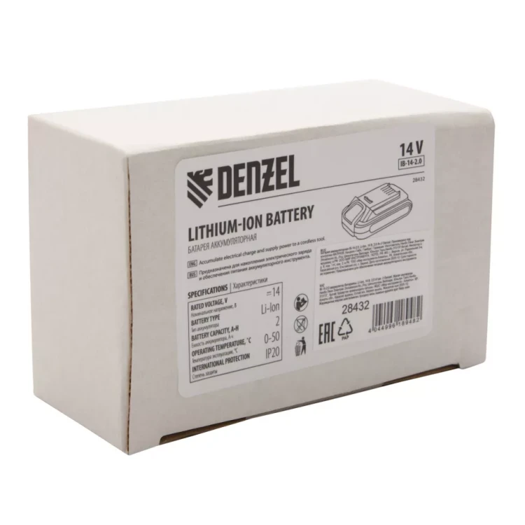 Батарея аккумуляторная Denzel IB-14-2.0, Li-Ion, 14 В, 2.0 А/ч 28432 купить в Тобольске