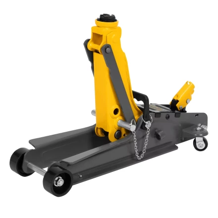 Домкрат гидравлический подкатной с фиксатором Denzel 51233, 2,5 т,  85-385 мм, в пласт. кейсе купить в Тобольске