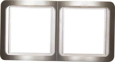 Панель СВЕТОЗАР &quot;ГАММА&quot; накладная, вертикальная, цвет золотой металлик, 2 гнезда SV-54147-GM купить в Тобольске