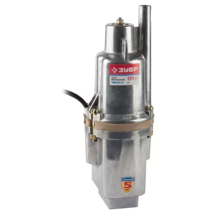 Насос ЗУБР &quot;Родничок&quot; вибрационный, погружной, для чистой воды, 1500 л/ч, напор 60 м, шнур 10 м, 225 Вт ЗНВП-300-10 купить в Тобольске