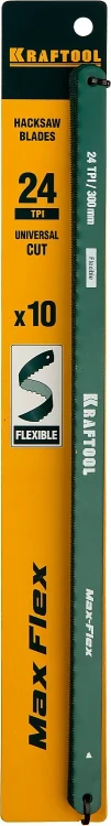 Полотно гибкое Max Flex, KRAFTOOL 15941-24-S10, безопасное, с волнообразной разводкой, 24 TPI, 10шт, 300мм 15941-24-S10 купить в Тобольске
