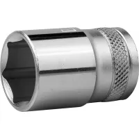 Торцовая головка KRAFTOOL "INDUSTRIE QUALITAT", Cr-V, FLANK, хромосатинированная, 1/2", 18 мм 27805-18_z01