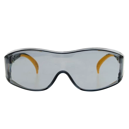 Очки защитные открытые Denzel 89203, поликарбонатные, увеличенная дымчатая линза, регулируемые дужки купить в Тобольске