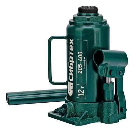 Домкрат гидравлический бутылочный Сибртех 50807, 12 т, 205-400 мм купить в Тобольске