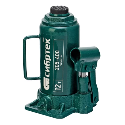 Домкрат гидравлический бутылочный Сибртех 50807, 12 т, 205-400 мм купить в Тобольске