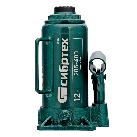 Домкрат гидравлический бутылочный Сибртех 50807, 12 т, 205-400 мм купить в Тобольске