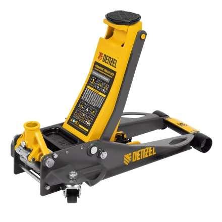 Домкрат гидравлический подкатной Denzel 51250, 3 т, 75-500 мм, быстрый подъем, низкий подхват, проф. купить в Тобольске