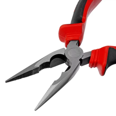 Длинногубцы прямые Matrix, 160 мм, хром-ванадий, двухкомпонентные рукоятки, 17309 купить в Тобольске