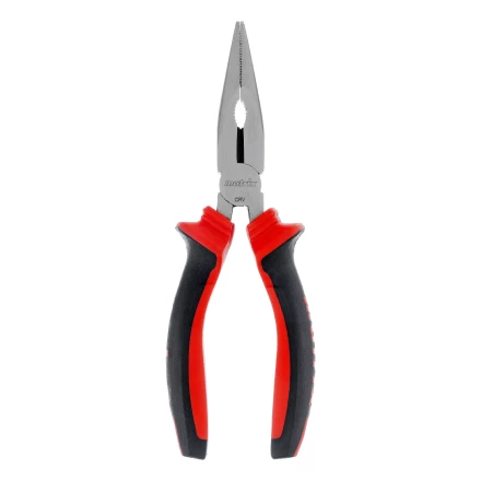 Длинногубцы прямые Matrix, 160 мм, хром-ванадий, двухкомпонентные рукоятки, 17309 купить в Тобольске