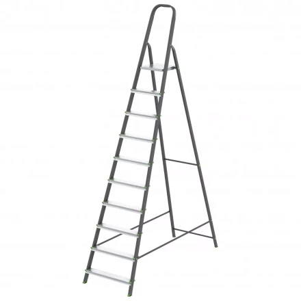 Стремянка 10 ступеней стальной Профиль алюминиевые ступени Россия Сибртех 97960 купить в Тобольске