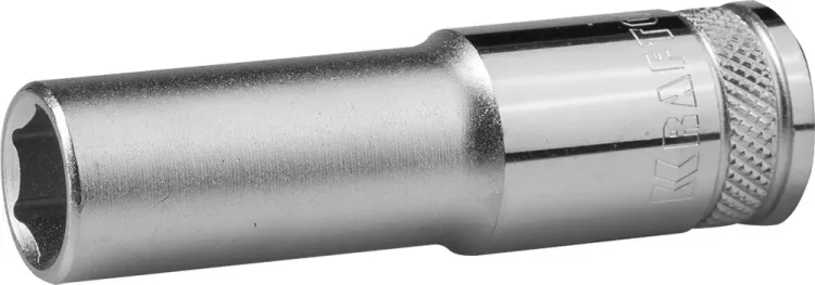 Торцовая головка KRAFTOOL "INDUSTRIE QUALITAT", удлиненная, Cr-V, FLANK, хромосатинированная, 1/2", 12 мм 27807-12_z01 купить в Тобольске