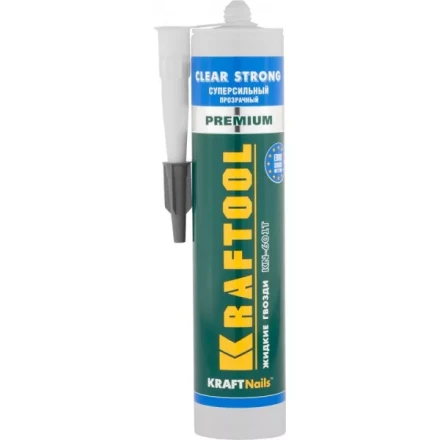 Клей монтажный KRAFTOOL KraftNails Premium KN-601T, суперсильный, прозрачный, 310мл 41342 купить в Тобольске