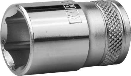 Торцовая головка KRAFTOOL &quot;INDUSTRIE QUALITAT&quot;, Cr-V, FLANK, хромосатинированная, 1/2&quot;, 17 мм 27805-17_z01 купить в Тобольске