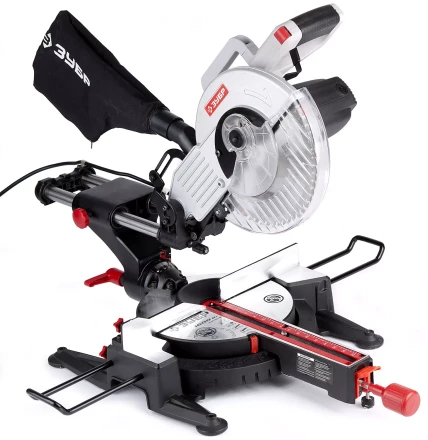 Пила торцовочная ЗУБР &quot;МАСТЕР&quot;, сдвижная голова, 255 мм, 4800 об/мин, 1600 Вт ЗПТ-255-1600-Л-02 купить в Тобольске