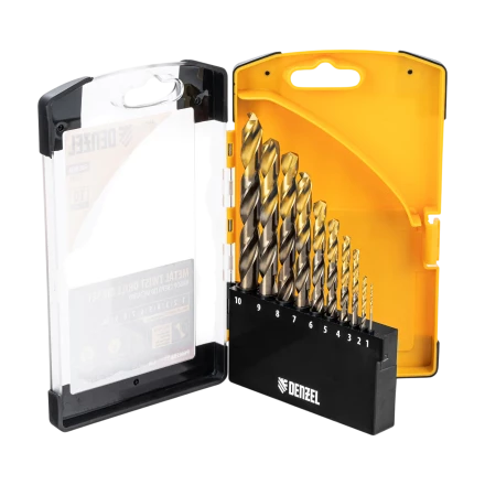 Набор сверл по металлу Denzel 723006, 1,5-6,5мм, Р6М5К8-TiN, Golden Tip, 13 шт купить в Тобольске