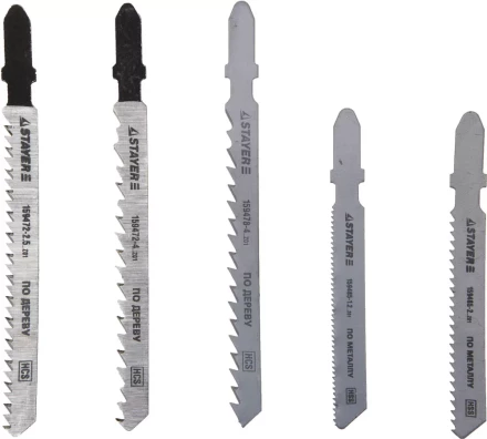 Набор STAYER &quot;STANDARD&quot; Полотна &quot;ХОББИ №2&quot; для эл. лобзика, по металлу, EU-хвост., 5шт 159489-H5_z01 купить в Тобольске