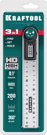 Транспортир-угломер ЗУБР из нержавеющей стали, многофункциональный, нониусный 34682 купить в Тобольске