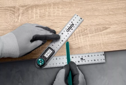 Транспортир-угломер ЗУБР из нержавеющей стали, многофункциональный, нониусный 34682 купить в Тобольске